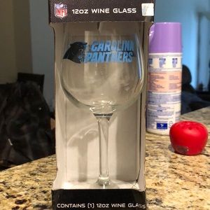 Carolina Panthers wineglass